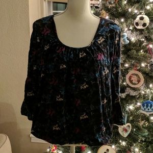 🦄 5/$18 Daisy Fuentes Bright Multicolor Blouse